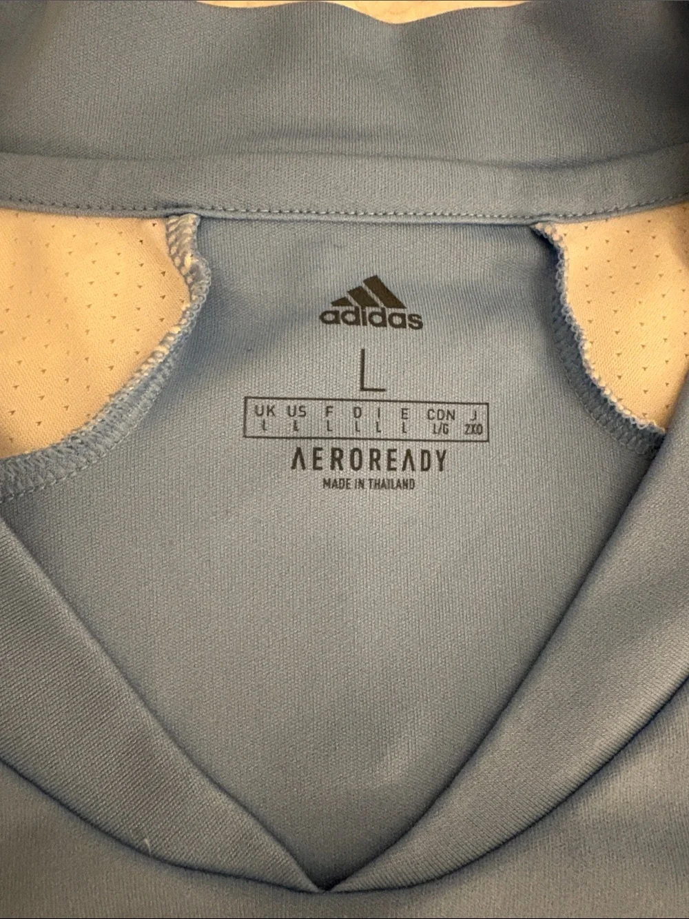 adidas Light Blue Short Sleeve Aeroready Training Jersey